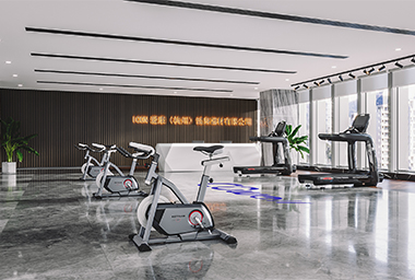 富阳健身器材公司办公室装修设计_案例效果图