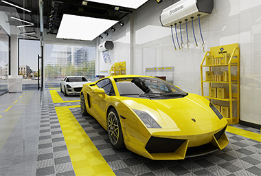 富阳汽车美容中心装修设计_案例效果图