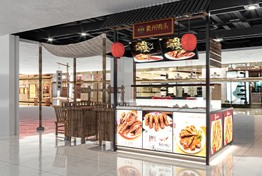 富阳小吃店装修设计_案例效果图