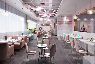 富阳网红甜品店装修设计_案例效果图