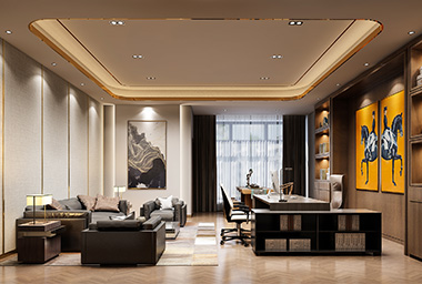 富阳金融类企业办公室装修设计_案例效果图