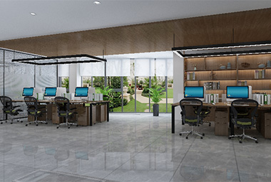 富阳社区办事处办公室装修设计_案例效果图