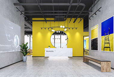 富阳服装企业办公室装修设计_案例效果图