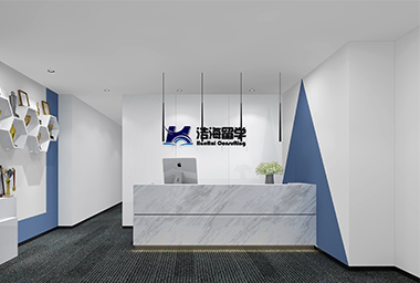 富阳留学咨询公司办公室装修设计_案例效果图