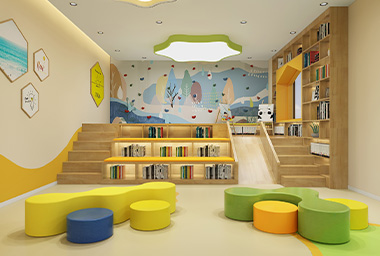 富阳少儿英语培训机构装修设计_案例效果图