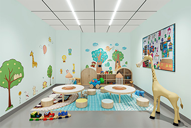 富阳少儿培训机构装修设计_案例效果图